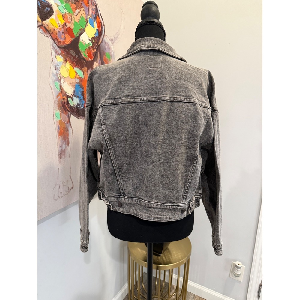 Wild Fable Gray Acid Wash Denim Jacket Size S - Picture 4 of 6